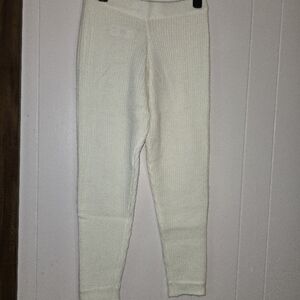 Missguided White Ribbed Leggings